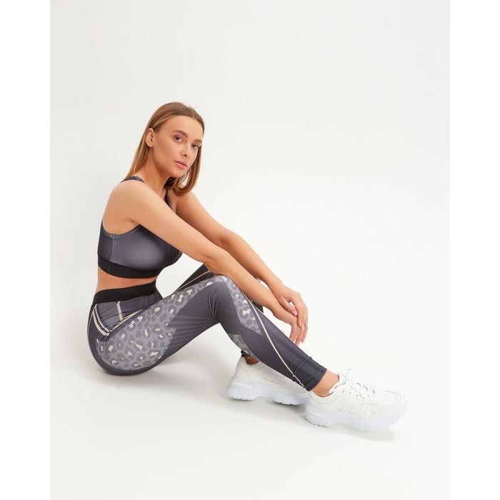 Леггинсы женские спортивные KAFTAN "Move", р. 44, хаки/чёрный - фото 798752315