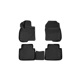 Коврики 3D в салон Honda CR-V, 08/2017-н.в., кросс., набор 4 шт, полиуретан 5363797