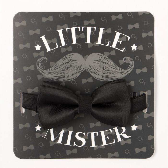 Детский галстук-бабочка "Little mister" 5 х10 см, п/э