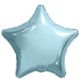 Шар фольгированный 19", звезда, цвет нежно-голубой