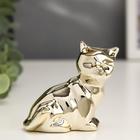 Souvenir ceramics "Kitty" gold 6, 5x5, 7x3, 8 cm Souvenir ceramics "Kitty" gold 6, 5x5, 7x3, 8 cm