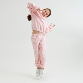 Костюм для девочки (худи, брюки) MINAKU: Casual Collection KIDS цвет персиковый, рост 122