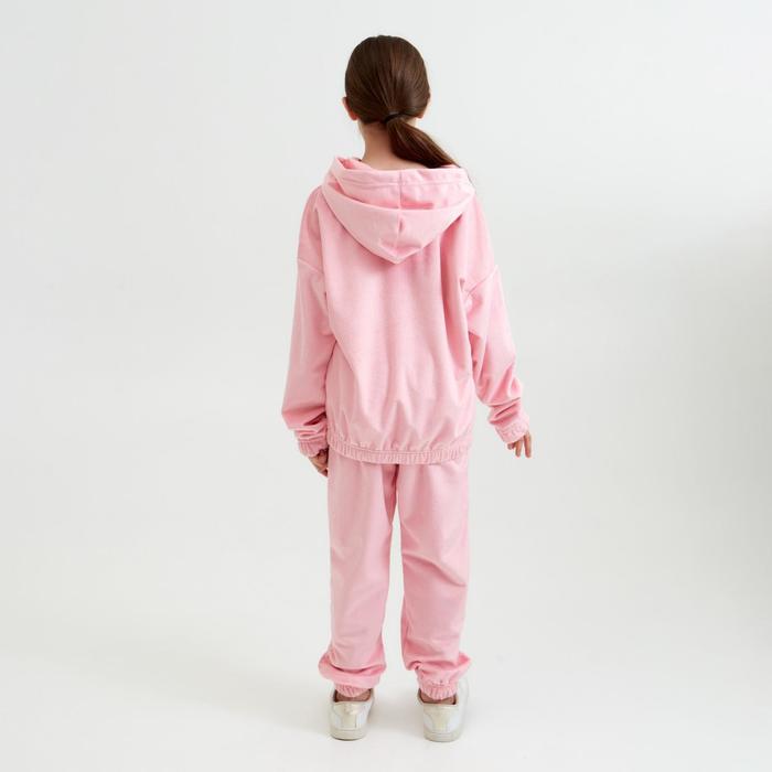 Костюм для девочки (худи, брюки) : Casual Collection KIDS цвет розовый, рост 116 - фото 798762049