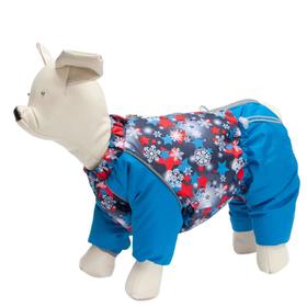 Комбинезон Osso "Снежинка" для собак, кобель, размер 22 (ДС 22, ОШ 26, ОГ 38), синий