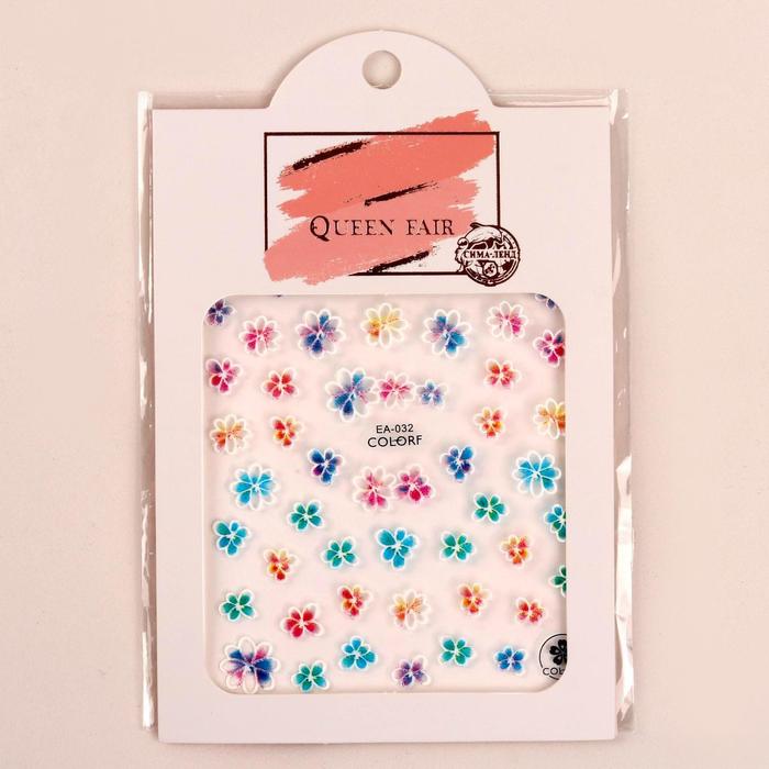 Наклейки для ногтей «Цветочная нежность» 5D - фото 798762980