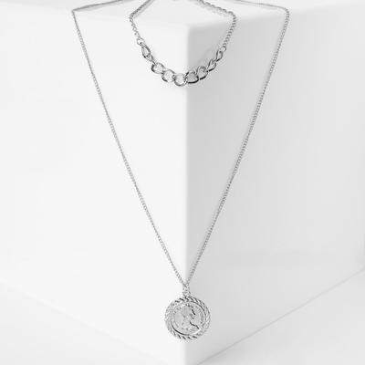 Pendant "Chain" fineness, silver color, 60cm