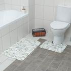 Набор ковриков для ванной и туалета Доляна «Мира», 2 шт: 79×50, 50×39 см - фото 6686055