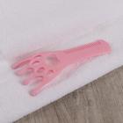 Massager-carding plastic / magnet d / head Foot with comb 18.5*7cm rose