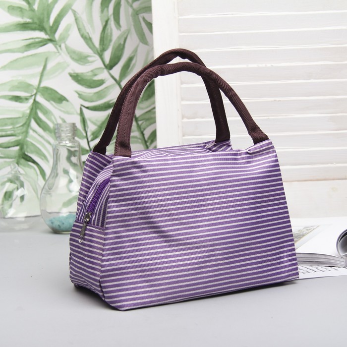Косметичка-сумочка на молнии &quot;Морячка&quot;, 2 ручки, 1 отдел, цвет фиолетовый