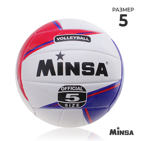 Мяч волейбольный Minsa, ПВХ, машинная сшивка, 18 панелей, размер 5
