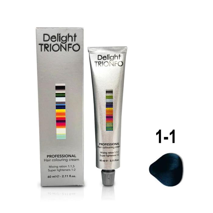 Крем-краска для окрашивания волос Constant Delight Delight Trionfo 1-1 иссиня-чёрный, 60 мл - фото 5838428