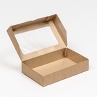 Контейнер на вынос, с окном, крафт, 20 х 12 х 4 см 5309212
