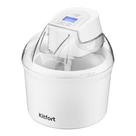 Мороженица Kitfort KT-1808, полуавтомат, 12 Вт, 1.5 л, съёмная чаша, белая