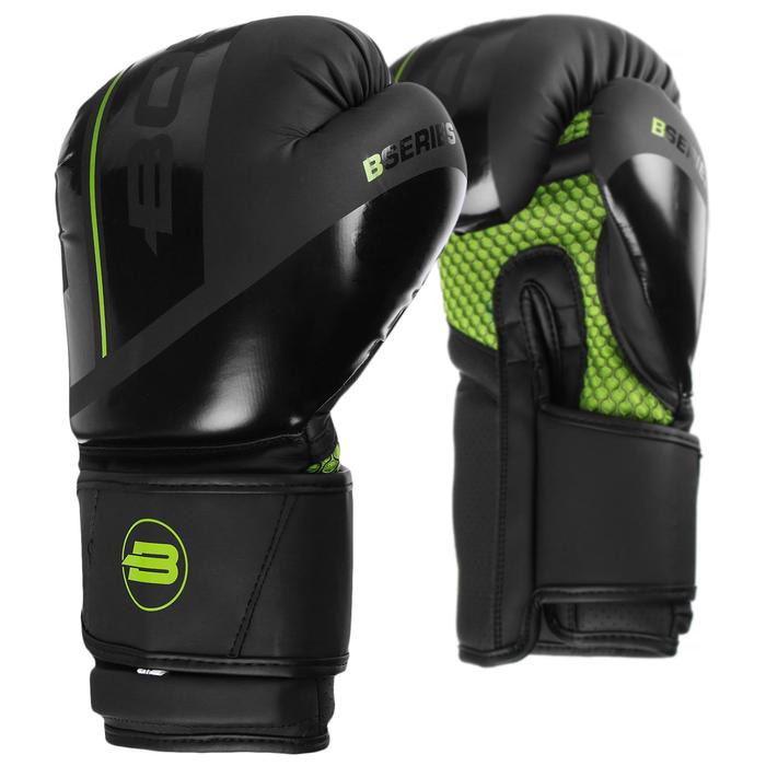 Перчатки боксёрские BoyBo B-Series, флекс, цвет зелёный, 14 унций - фото 755235