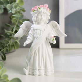 Polystone souvenir "snow-White angel in a lace dress, with a rose" 12x10,5x4,3 cm