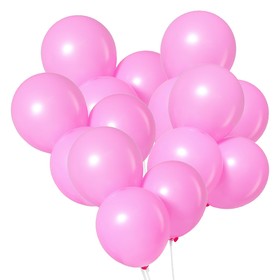Latex balloon 12", pastel, set of 50 PCs, color pink
