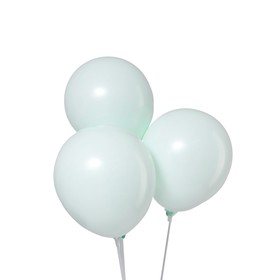 Latex balloon 12" "Macaroon", set of 5 PCs, color green