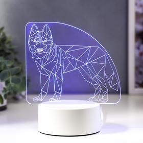 Светильник "Волк" LED RGB от сети 9,5х14,5х17 см