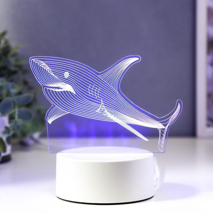 Светильник "Акула" LED RGB от сети 9,5х15х14 см