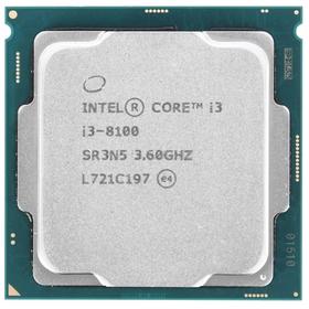 Процессор Intel Core i3 8100, LGA1151v2, 4x3.6ГГц, DDR4 2400МГц, UHD 630, TDP 65Вт, OEM