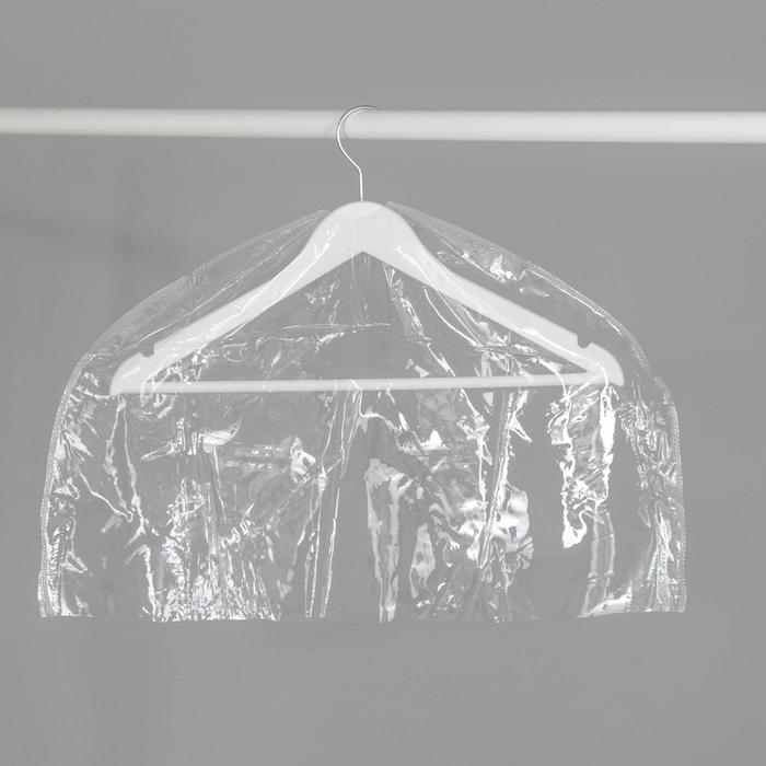 Чехол для одежды 60×30 см, прозрачный