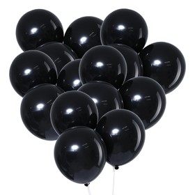 Latex balloon 12", pastel, set of 12 pieces, color black