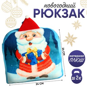 Рюкзак детский «Дед Мороз с подарком», 24х24 см в Донецке