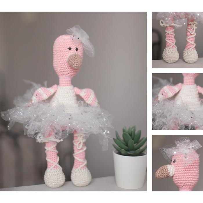 Мягкая игрушка «Фламинго Джули», набор для вязания амигуруми, 17 × 5 × 15 см - фото 3282268