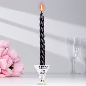 Свечи витые лакированные № 40, 2,2×23 см, чёрный