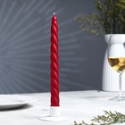 Свечи витые лакированные № 40, 2,2×23 см, красный матовый металлик - фото 4320194