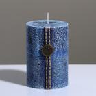 Свеча - цилиндр "Кантри Джинс" , 7×10 см, голубой - фото 4320225