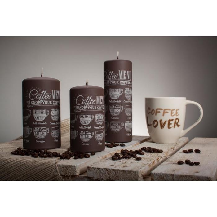 Свеча - цилиндр "Кофе Фраппе", 7×20 см, эспрессо - фото 798793066