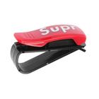 Glasses holder, clip, "Supr", red