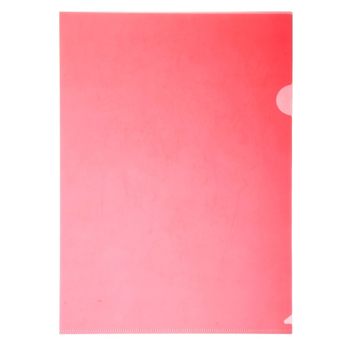 Папка-уголок A4, 180 мкм прозрачная, глянцевая, плонтная, красная