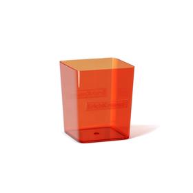 Подставка-стакан для пишущих принадлежностей ErichKrause Base, 7,5 х 9 х 7,5 см, оранжевый неон