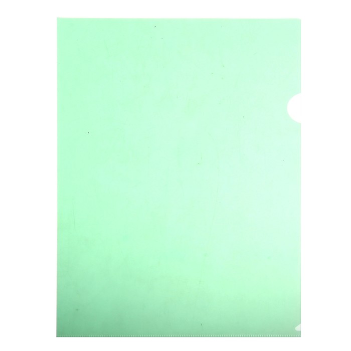 Папка-уголок A4, 150мкм прозрачная, зеленая