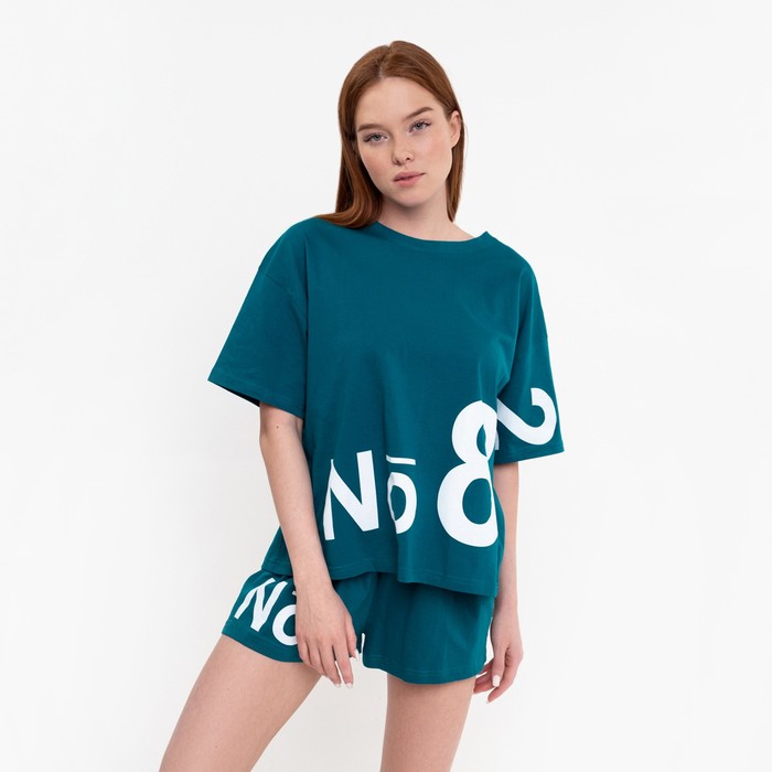 Комплект женский (футболка, шорты), цвет микс, размер 44