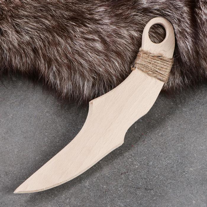 Сувенирное деревянное оружие "Нож", 24 см, массив бука