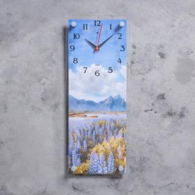 Часы настенные, серия Природа, "Горный пейзаж", плавный ход, 50 х 20 см