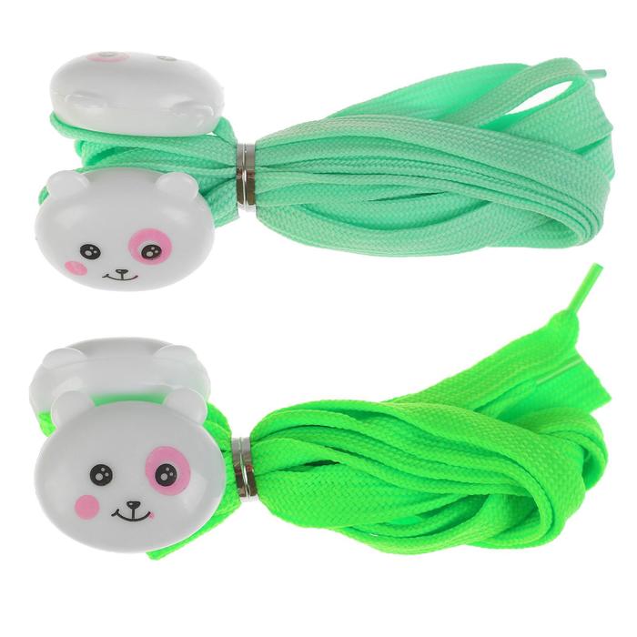 Шнурки световые «Мордочка», длина шнурка 120 см, 2 шт., цвета МИКС - фото 798804895