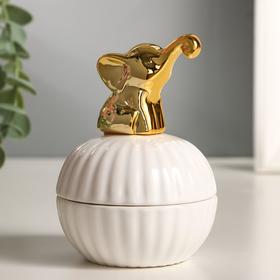 Шкатулка керамика ′Золотой слонёнок′ 11,3х8х8 см в Донецке