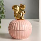 Ceramic box "Golden squirrel" 11x8x8 cm Ceramic box "Golden squirrel" 11x8x8 cm