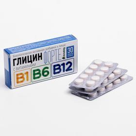 Glycine forte with vitamins B1, B6, B12, 60 capsules 600 mg each