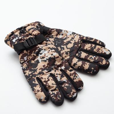 Men's winter gloves MINAKU "Khaki", color beige, R-R 8 (25 cm)