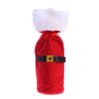 Bottle cover with bow, red color