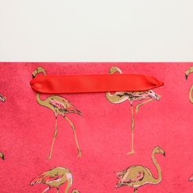 Пакет крафтовый горизонтальный «Фламинго», ML 27 х 23 х 11,5 см - фото 10530080
