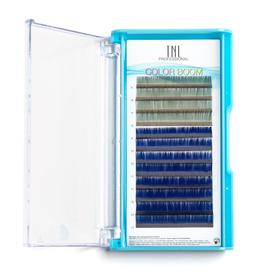 Color eyelashes on TNL Color Boom tape, graphite, dark blue 0.07, 9-13 mm, bend C, 12 lines
