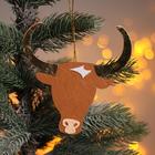 Christmas pendant "Cow and bull" 0,2x13,5x14 cm