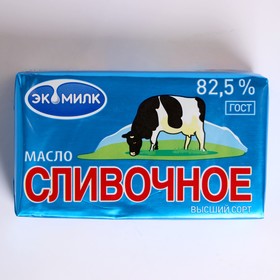 Масло сливочное ЭКОМИЛК Сливочное 82,5% 180г 8015001