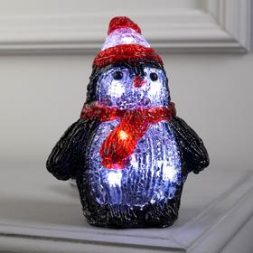 Светодиодная фигура «Пингвин» 12 × 15 × 9 см, акрил, 6 LED, батарейки ААх2 (не в комплекте), свечение белое